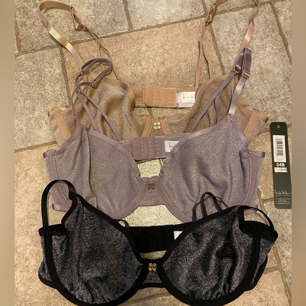Nicole Miller Shimmering Bra Set